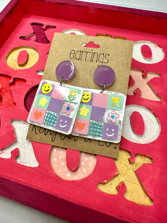 Quilt Square Earrings